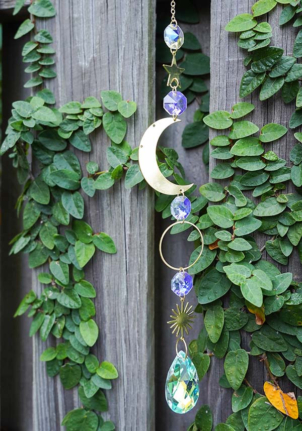 Celestial Sun and Moon | HANGING CRYSTAL