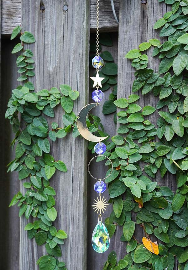 Celestial Sun and Moon | HANGING CRYSTAL
