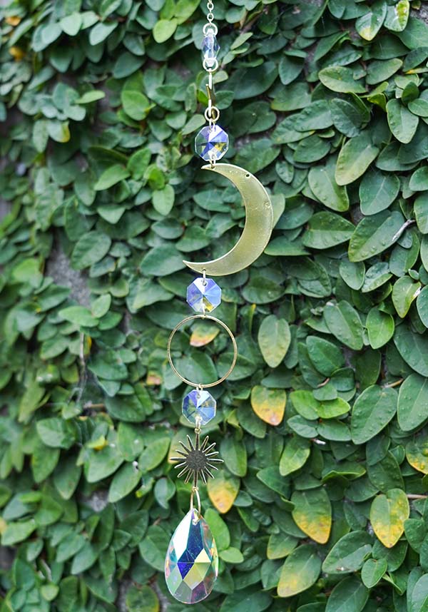 Celestial Sun and Moon | HANGING CRYSTAL