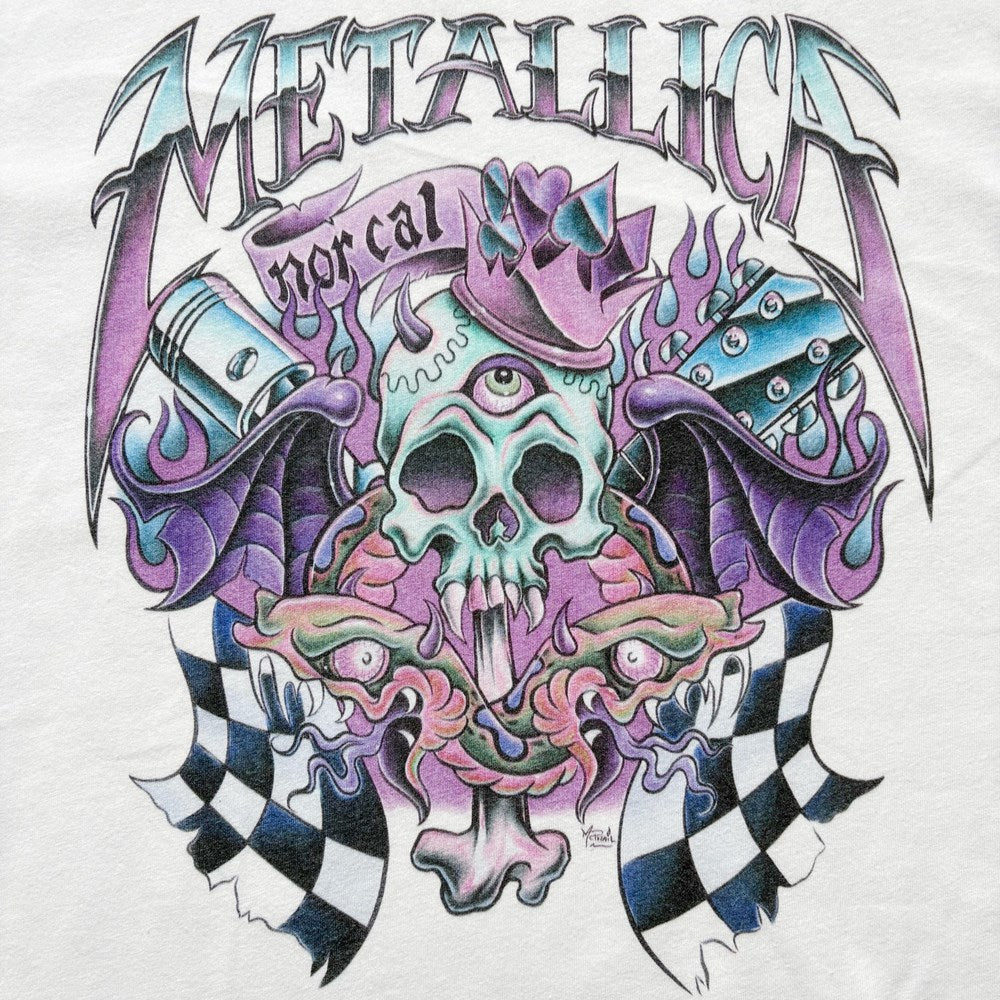 Metallica | Checkered Flag [Womens] CROP TOP [PREORDER]