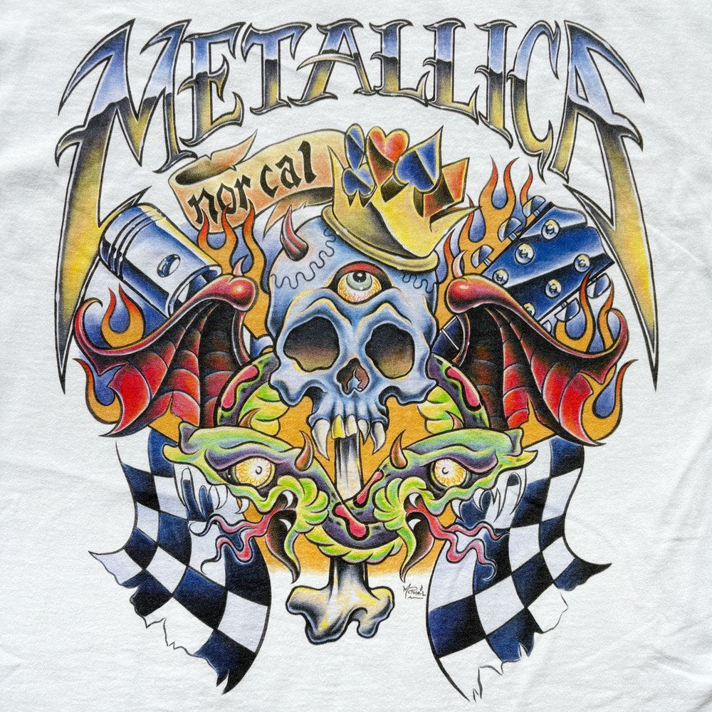Metallica | Checkered Flag [White] T-SHIRT [PREORDER]