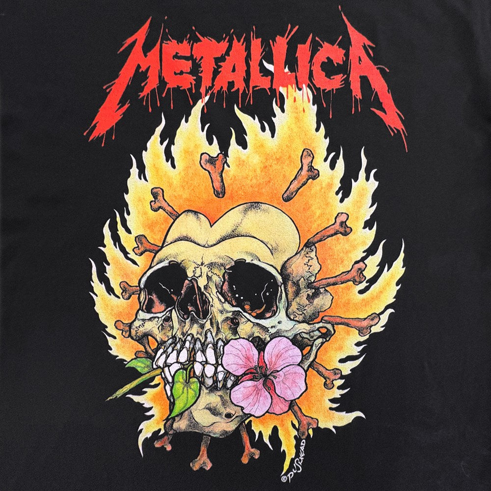 Metallica | Pushead Flower Skull Womens [Black] T-SHIRT [PREORDER]