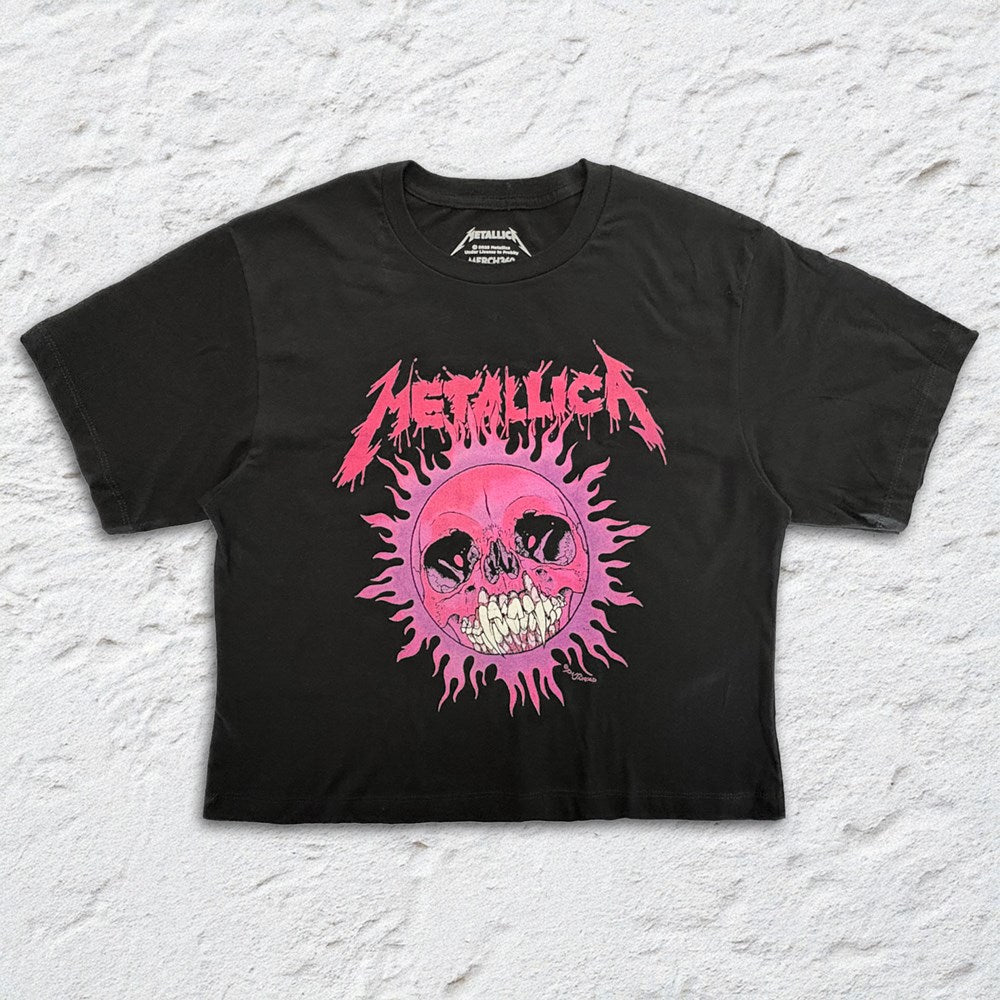 Metallica Pushead Pink Sun [Womens] CROP TOP [PREORER]