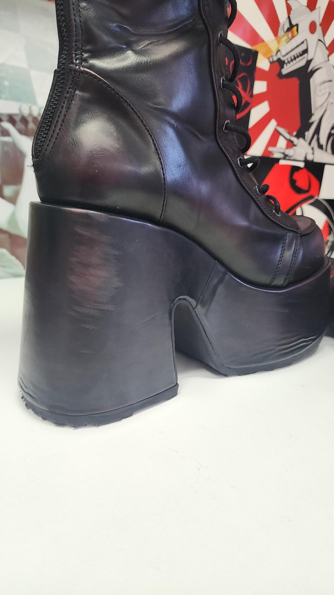 CAMEL-250 [Black/Burgundy] | PLATFORM BOOTS [FAULTY]**