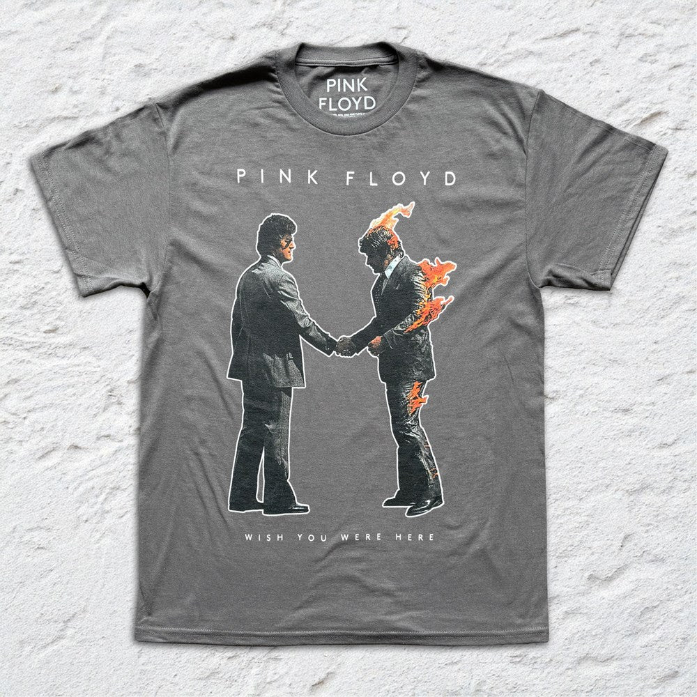 Pink Floyd | Man on Fire Outlined [Charcoal] T-SHIRT [PREORDER]