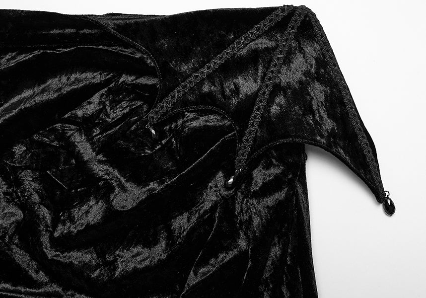 Aureole [Black] Velvet | MAXI SKIRT