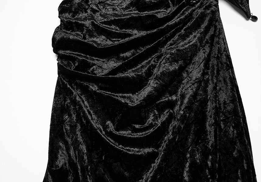 Aureole [Black] Velvet | MAXI SKIRT