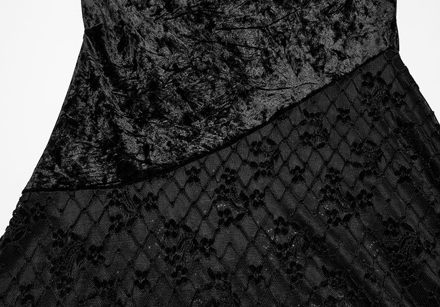 Aureole [Black] Velvet | MAXI SKIRT
