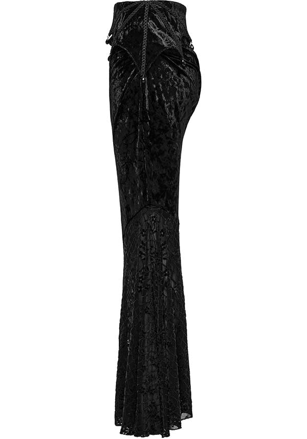 Aureole [Black] Velvet | MAXI SKIRT