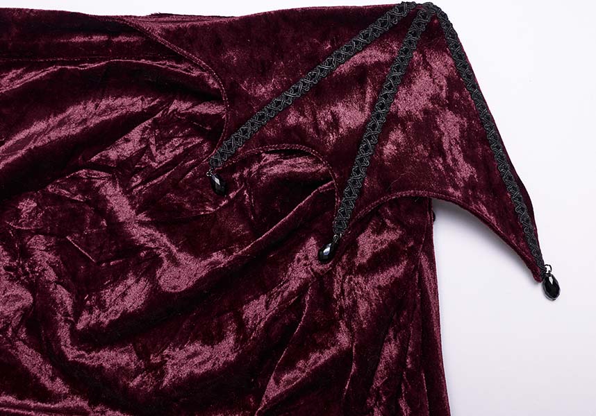 Aureole [Wine] Velvet | MAXI SKIRT