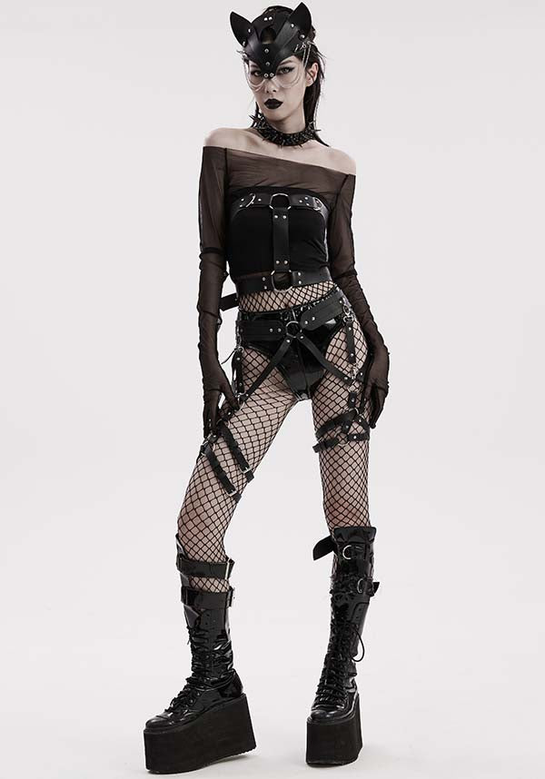 Mikasa [Black] | LEG HARNESS