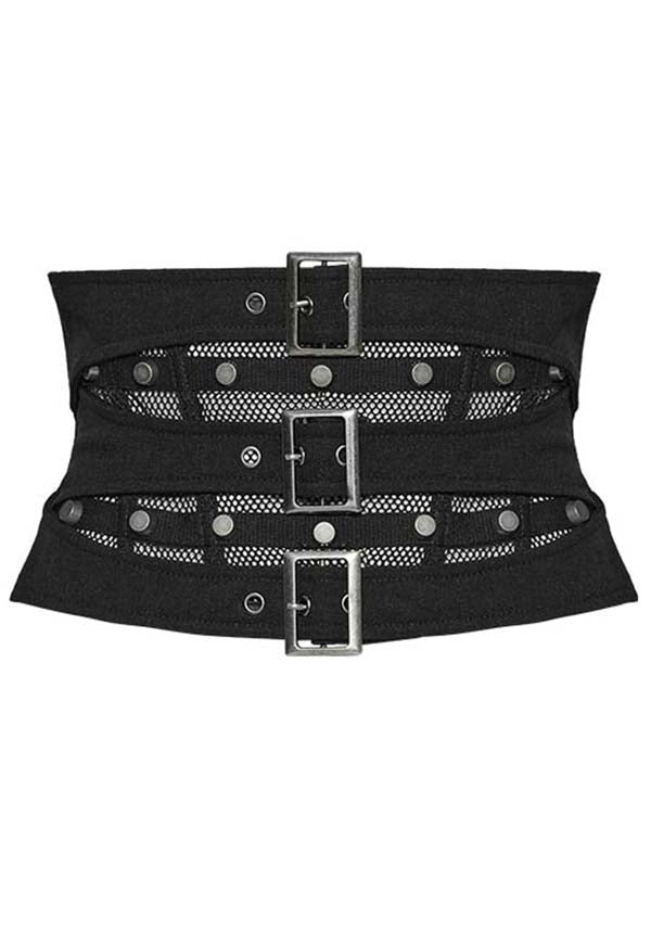 Crimson | MESH BUCKLE CORSET