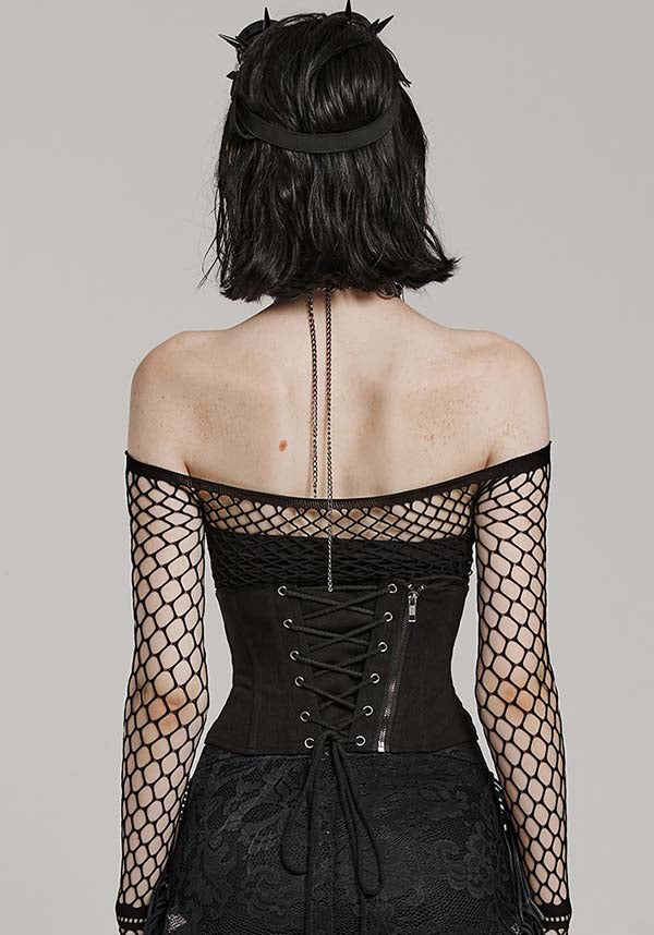 Crimson | MESH BUCKLE CORSET
