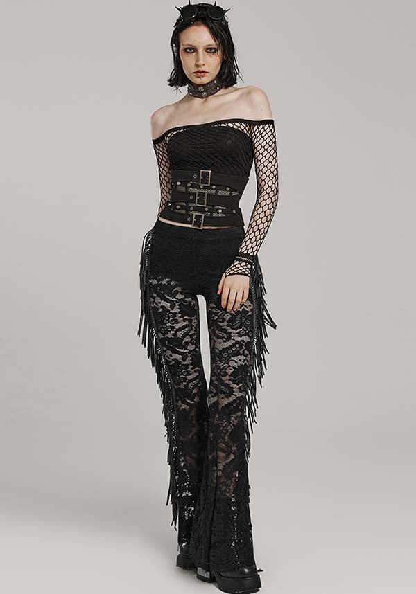 Crimson | MESH BUCKLE CORSET