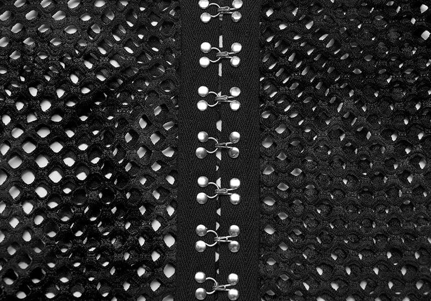 Badriyah Fishnet [Black] | CROP TOP*