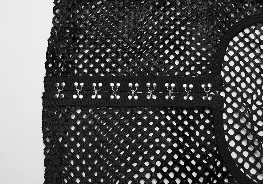 Badriyah Fishnet [Black] | CROP TOP*