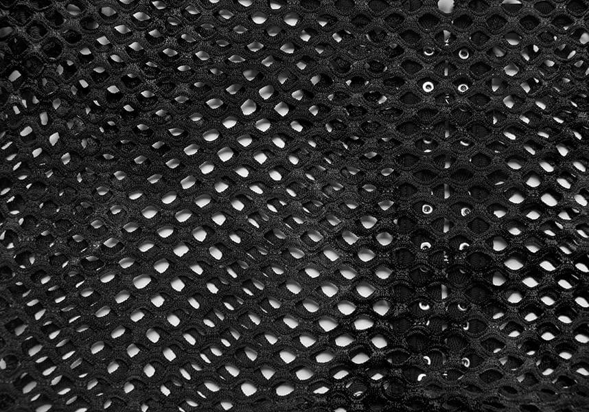 Badriyah Fishnet [Black] | CROP TOP*