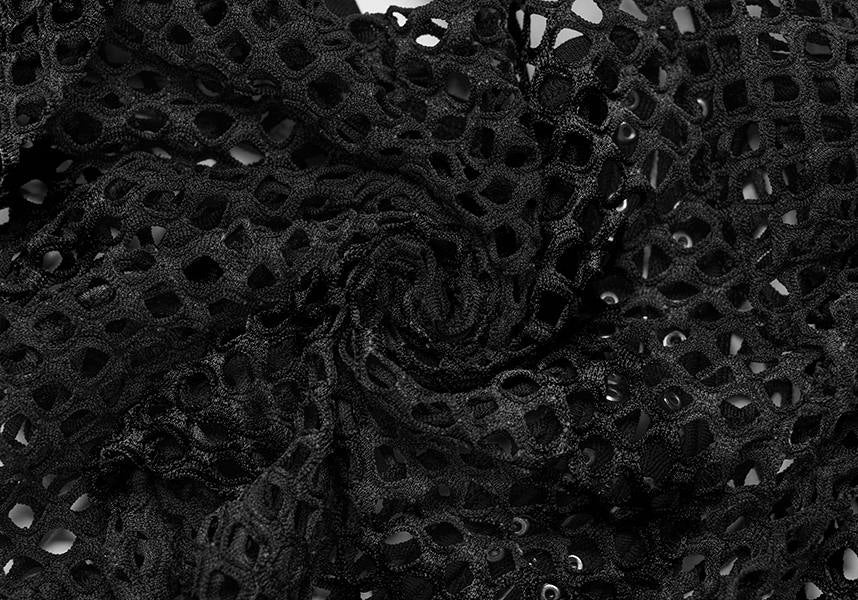 Badriyah Fishnet [Black] | CROP TOP*