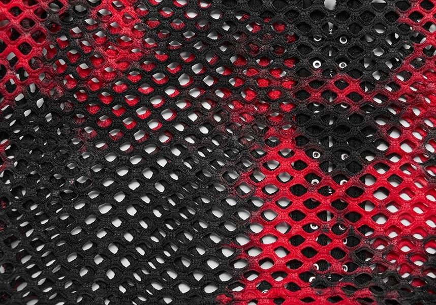 Badriyah Fishnet [Black/Red] | CROP TOP