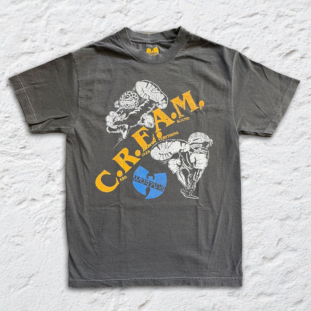 Wu-Tang Clan | CREAM Kicked [Faded Black] T-SHIRT [PREORDER]