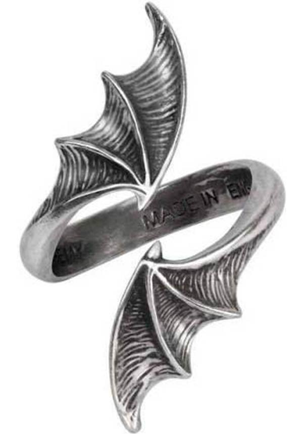 A Night With Goethe | RING - Beserk - accessories, AG085339, all, all ladies, bat, bat wings, bats, batwing, clickfrenzy15-2023, dec21, discountapp, fp, goth, gothic, gothic accessories, jewellery, jewelry, ladies, ladies accessories, mens, mens accessories, R121221, ring, wing, wings