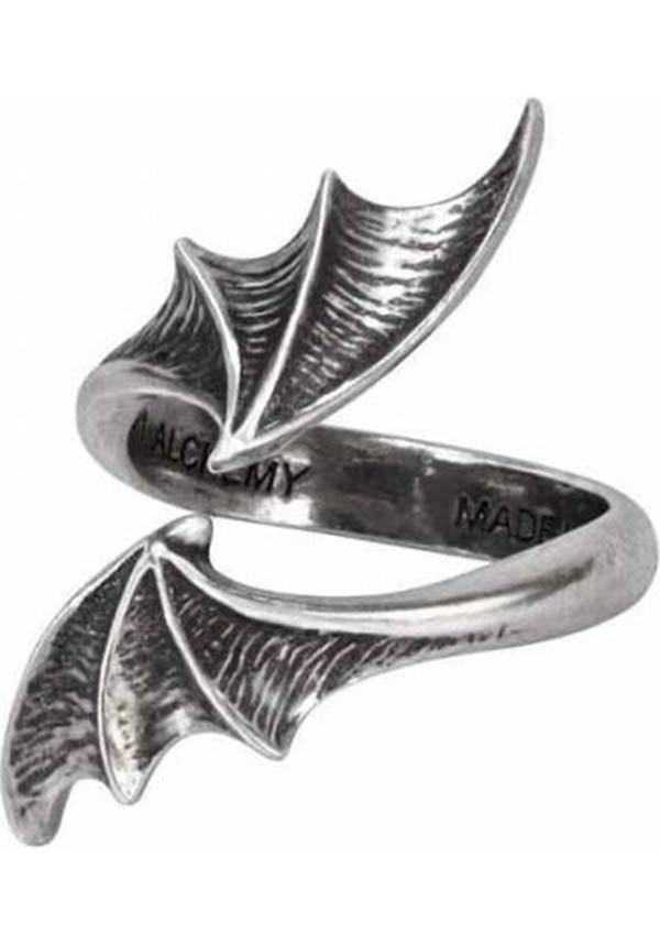A Night With Goethe | RING - Beserk - accessories, AG085339, all, all ladies, bat, bat wings, bats, batwing, clickfrenzy15-2023, dec21, discountapp, fp, goth, gothic, gothic accessories, jewellery, jewelry, ladies, ladies accessories, mens, mens accessories, R121221, ring, wing, wings