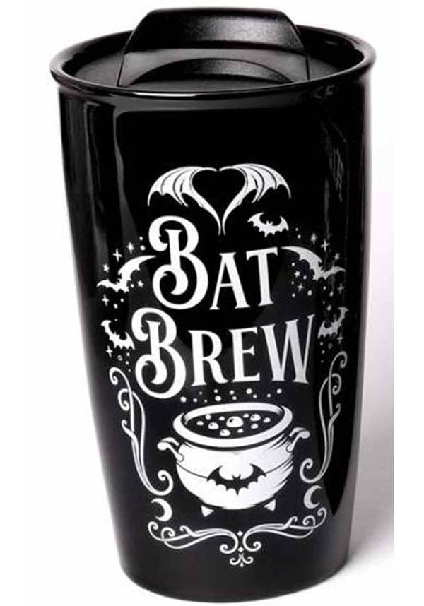 Bat Brew | DOUBLE WALLED MUG - Beserk - alchemy gothic, all, bat, black, clickfrenzy15-2023, coffee, cup, discountapp, ecohomewares, fp, gift, gift idea, goth, gothic, gothic homeware, gothic homewares, home, homeware, homewares, jun21, kitchen, mothersday, mothersdaycosy, mug, office homewares, R200621, tea, travel, travel cup, travel mug, winter, winter homewares, witch, witches, witchy
