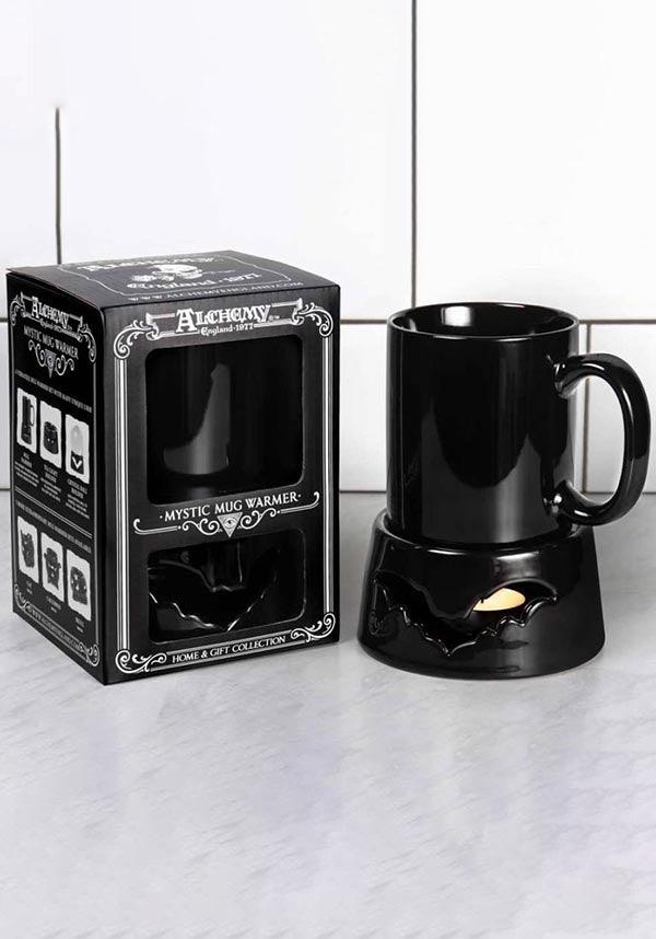 Alchemy Triple Skulls Black Cup With Candle Holder Mug Warmer