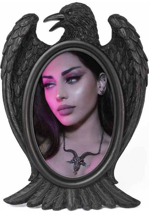 Black Raven | PICTURE FRAME` - Beserk - AG086790, all, black, clickfrenzy15-2023, discountapp, fp, gift, gift idea, gift ideas, gifts, goth homeware, gothic gifts, gothic homeware, gothic homewares, home, homeware, homewares, housewarming, jul22, mens gifts, photo frame, r030722, raven