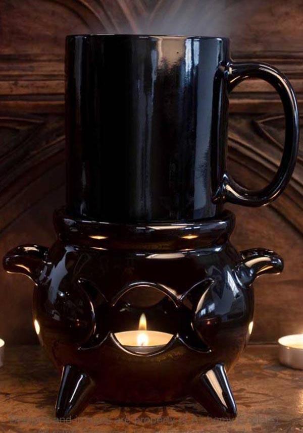 Cauldron | MUG WARMER SET - Beserk - AGQGUSSZECY, all, candle, clickfrenzy15-2023, cup, discountapp, fp, gift, gift idea, gift ideas, gifts, googleshopping, goth homeware, gothic gifts, gothic homeware, gothic homewares, halloween homeware, halloween homewares, homeware, homewares, kitchen, mar23, mens gifts, moon, mothers day, mothersday, mothersdaycosy, mug, office homewares, R150323, tealight, triple moon