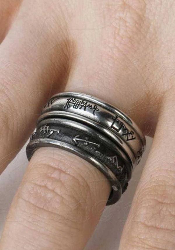 Demon Black &amp; White Angel | RING - Beserk - accessories, alchemy gothic, all, black, clickfrenzy15-2023, discountapp, fp, gothic, gothic accessories, jewellery, jewelry, ladies accessories, mens, mens accessories, mens valentines gifts, ring