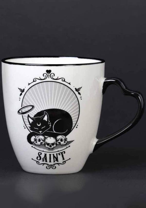 Saint &amp; Sinner | COUPLE MUGS` - Beserk - AG086790, all, black cat, cat, cats, clickfrenzy15-2023, coffee, discountapp, fp, gift, gift idea, gift ideas, gift set, gifts, goth homeware, gothic gifts, gothic homeware, gothic homewares, home, homeware, homewares, jul22, kitchen, mens gifts, mug, r030722, set, tea, valentines, valentines day, winter, winter homewares