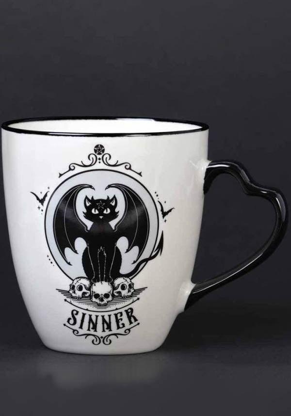 Saint &amp; Sinner | COUPLE MUGS` - Beserk - AG086790, all, black cat, cat, cats, clickfrenzy15-2023, coffee, discountapp, fp, gift, gift idea, gift ideas, gift set, gifts, goth homeware, gothic gifts, gothic homeware, gothic homewares, home, homeware, homewares, jul22, kitchen, mens gifts, mug, r030722, set, tea, valentines, valentines day, winter, winter homewares
