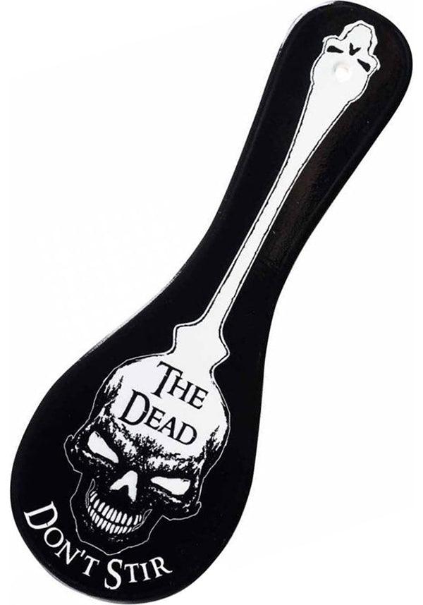 The Dead Don't Stir | CERAMIC SPOON REST` - Beserk - alchemy gothic, all, black, clickfrenzy15-2023, coaster, cooking, discountapp, fp, gifts, gothic, gothic gifts, gothic homewares, home, homewares, jul19, kitchen, skull, skulls