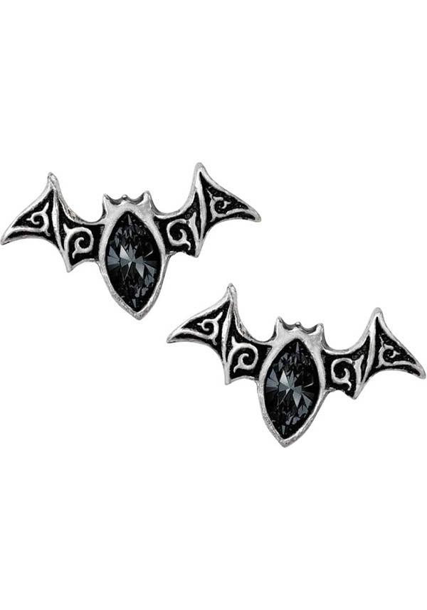 Viennese Nights | EAR STUDS - Beserk - accessories, alchemy gothic, all, apr21, bat, bats, black, clickfrenzy15-2023, discountapp, earrings, fp, goth, gothic, gothic accessories, jewellery, jewelry, ladies accessories