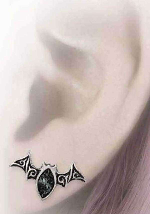 Viennese Nights | EAR STUDS - Beserk - accessories, alchemy gothic, all, apr21, bat, bats, black, clickfrenzy15-2023, discountapp, earrings, fp, goth, gothic, gothic accessories, jewellery, jewelry, ladies accessories