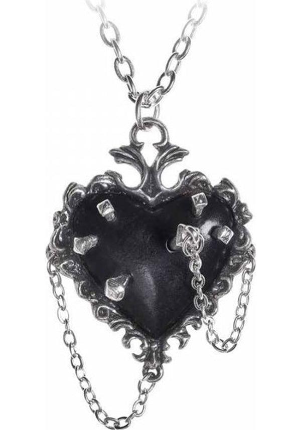 Witches Heart | PENDANT - Beserk - accessories, alchemy gothic, all, black, clickfrenzy15-2023, discountapp, feb19, fp, gothic, gothic accessories, heart, jewellery, jewelry, ladies, medieval, necklace, renaissance, silver, valentines, valentines day, valentines gifts, witchcraft