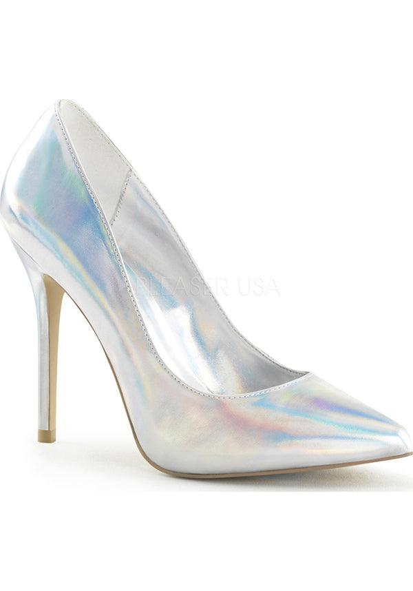 AMUSE-20 [Silver Holo] | HEELS [PREORDER] - Beserk - all, clickfrenzy15-2023, discountapp, fp, heels, heels [preorder], holo, hologram, labelpreorder, labelvegan, pleaser, ppo, preorder, shoes, silver, vegan