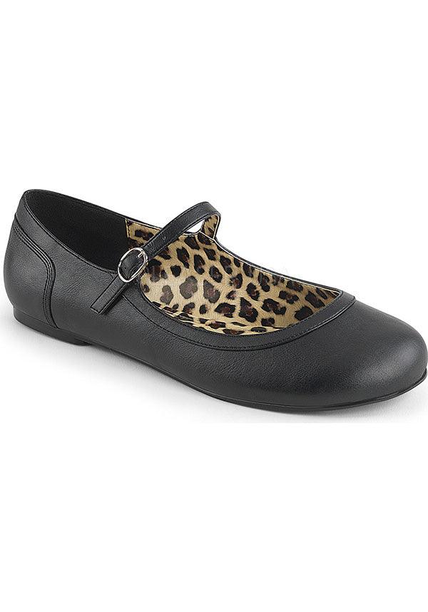 ANNA-02 [Black] | FLATS [PREORDER] - Beserk - all, black, clickfrenzy15-2023, discountapp, flats, flats [preorder], fp, labelpreorder, labelvegan, mary janes, office, office clothing, pleaser, ppo, preorder, shoes, vegan, work