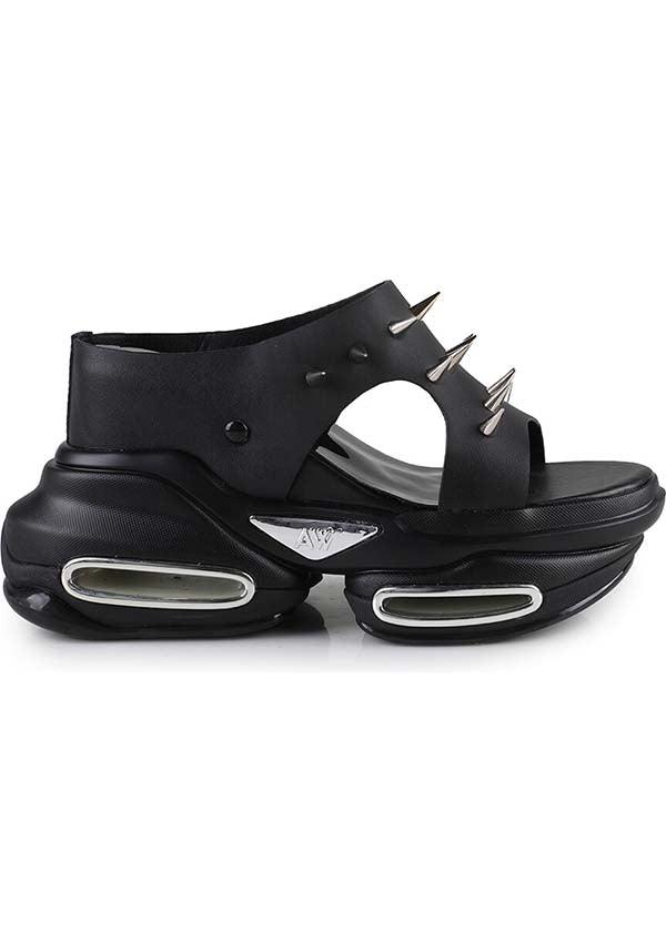 Ninja Fruit-01 [Black] | PLATFORM SANDALS - Beserk - all, all ladies, apr23, AW32404, discountapp, fp, googleshopping, goth, goth summer, goth summer clothing, gothic, labelexclusive, labelvegan, ladies, ladies shoes, platform, platforms, platforms [in stock], R300423, sandal, sandals, shoe, shoes, spiked, spiked shoe, summer goth, women, womens