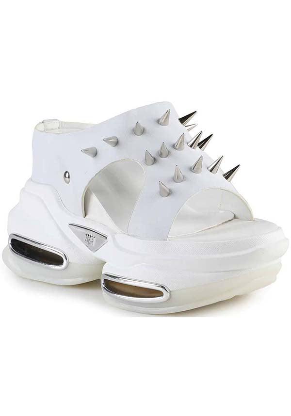 Ninja Fruit-01 [White] | PLATFORM SANDALS - Beserk - all, all ladies, apr23, AW32404, discountapp, fp, googleshopping, goth, goth summer, goth summer clothing, gothic, in stock, labelexclusive, labelvegan, ladies, ladies shoes, pastel goth, platforms [in stock], R300423, sandal, sandals, shoe, shoes, spike, spiked, spiked shoe, spikes, spikey, summer goth, white, women, womens