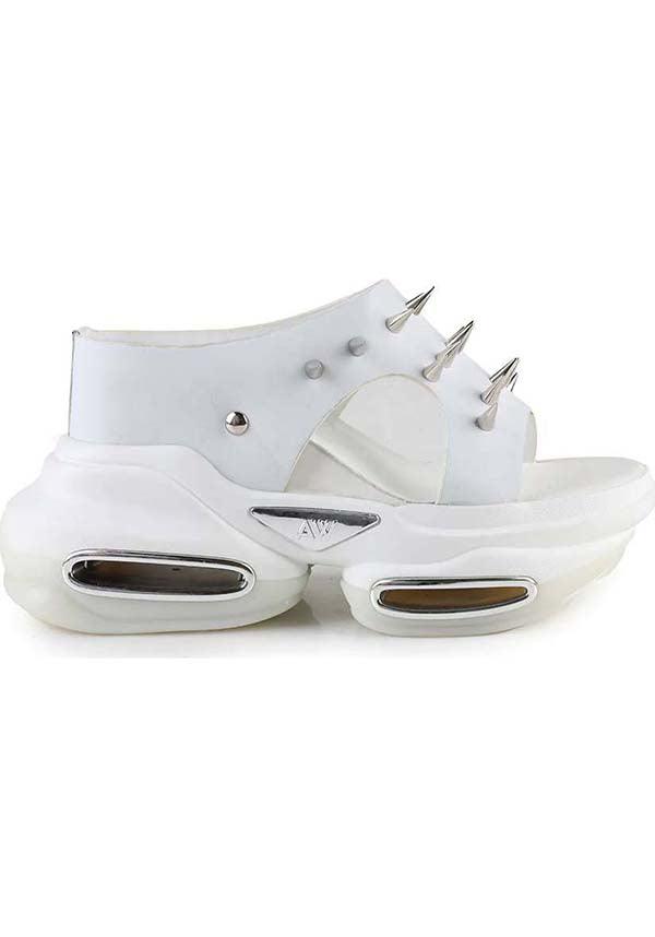 Ninja Fruit-01 [White] | PLATFORM SANDALS - Beserk - all, all ladies, apr23, AW32404, discountapp, fp, googleshopping, goth, goth summer, goth summer clothing, gothic, in stock, labelexclusive, labelvegan, ladies, ladies shoes, pastel goth, platforms [in stock], R300423, sandal, sandals, shoe, shoes, spike, spiked, spiked shoe, spikes, spikey, summer goth, white, women, womens