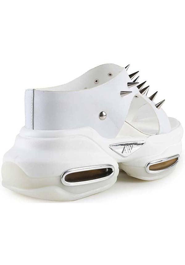 Ninja Fruit-01 [White] | PLATFORM SANDALS - Beserk - all, all ladies, apr23, AW32404, discountapp, fp, googleshopping, goth, goth summer, goth summer clothing, gothic, in stock, labelexclusive, labelvegan, ladies, ladies shoes, pastel goth, platforms [in stock], R300423, sandal, sandals, shoe, shoes, spike, spiked, spiked shoe, spikes, spikey, summer goth, white, women, womens