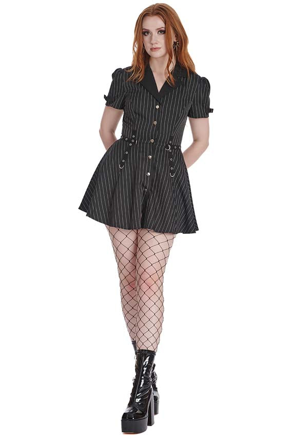 Core [Black/White] | BUTTON UP DRESS