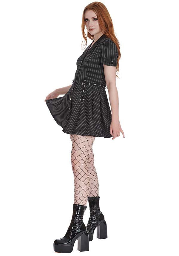 Core [Black/White] | BUTTON UP DRESS