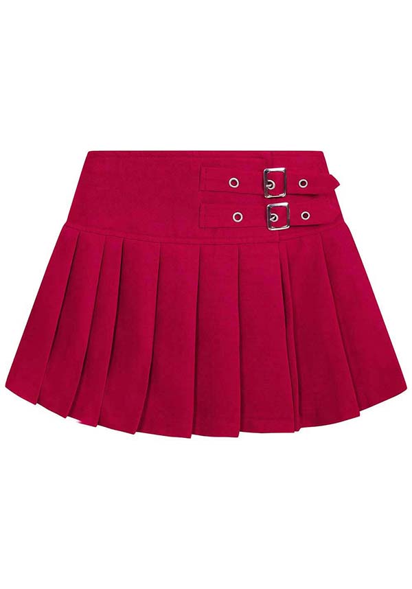 Banned Alternative Darkdoll Burgundy Mini Skirt Buy Online