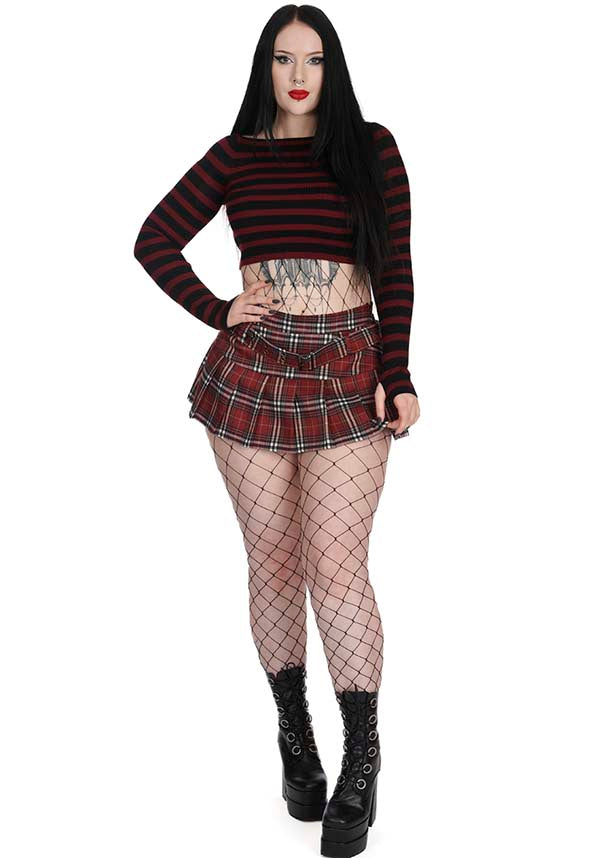 Frances Striped [Burgundy/Black] | JUMPER