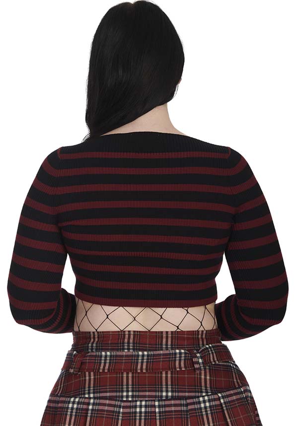 Frances Striped [Burgundy/Black] | JUMPER