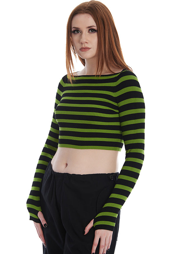 Frances Striped [Green/Black] | JUMPER*