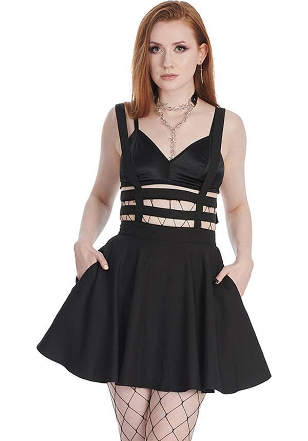 Lolita [Black] | SKIRT - Beserk - all, all clothing, all ladies clothing, BA39762, black, buckles, clickfrenzy15-2023, clothing, cut out, discountapp, edgy, flare skirt, fp, googleshopping, goth, gothic, grunge, ladies clothing, ladies skirt, mar23, mini skirt, plus size, punk, R120323, short skirt, skirt, skirts, suspender, womens skirt
